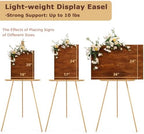 VISWIN 63" Easel Stand for Wedding Signs, Adjustable Wooden Display Easel with Holder, Tripod Floor Easel for Welcome Board, Poster, Picture, Photos, Paintings - Natural - Image 4