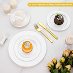 Goodluck 200PCS White Plastic Plates, Heavy Duty Disposable Plates - Image 6