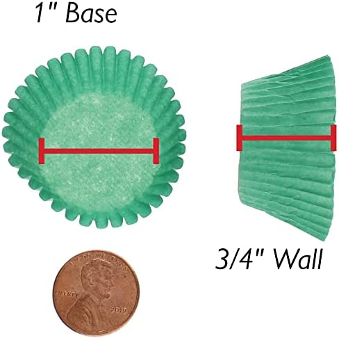 CybrTrayd No.4 Glassine Paper Approximately 12,500 Pieces – 1” Base, 3/4” Wall Candy Cups, Green - Image 4