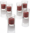 Set of 72 Richland Votive Candles Red Unscented and 72 Clear Glass Eastland Votive Holders by Richland