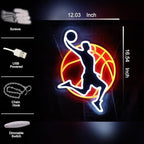 Basketball Neon Sign, USB Powered LED Light for Sports Room Decor - Image 4