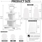 3-Tier Cupcake Stand, 5 Set Cardboard Cupcake Tower with Clear Cover, Dessert Cup Cake Stand Tower for Birthday Wedding Party Decoration,Afternoon Tea Stand, Cupcake Tier Stand - Image 2