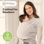 KeaBabies Baby Wrap Carrier, All in 1 Original Baby Carrier (Pines) - Image 2