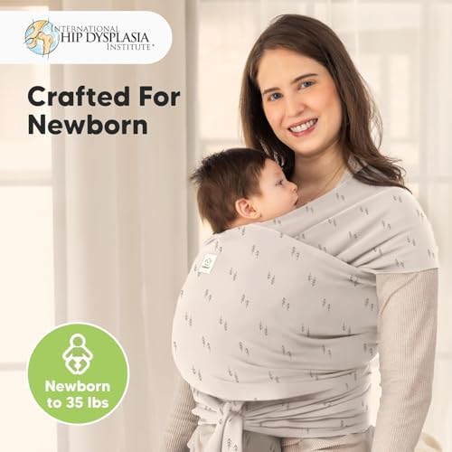 KeaBabies Baby Wrap Carrier, All in 1 Original Baby Carrier (Pines) - Image 2