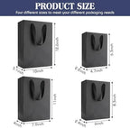 PerKoop 40 Pack Kraft Gift Bags with Handles 4 Sizes,Vertical,Black - Image 2