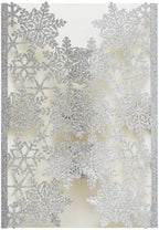 50 Piece Winter glitter snowflake invitation cards for wedding, bridal shower, baby shower, birthday, Christmas party and more (Silver) - Image 5