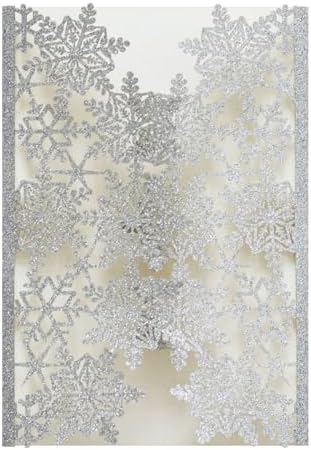 50 Piece Winter glitter snowflake invitation cards for wedding, bridal shower, baby shower, birthday, Christmas party and more (Silver) - Image 5