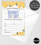 Pack of 30, Boy/Girl Baby Shower Party Collection, Baby Shower Invitation Cards, Fill in the Blank Invites WIth Envelopes, Honey Bee Theme Party Supplies - Image 2