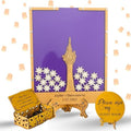 Guest Book Alternative Drop Box Frame Quinceanera, Purple Princess Tower by Handmade