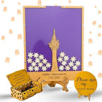 Guest Book Alternative Drop Box Frame Quinceanera, Purple Princess Tower by Handmade
