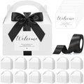 Maitys 24 Set Welcome Boxes for Wedding Guests 9x6x6 Gable Boxes, Black by Maitys