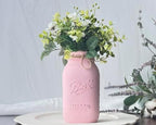 Pink Baby Shower Decorations | Set of 5 Table Centerpieces | Quart 32 oz Painted Mason Jars | Girl Baby Shower Centerpiece Table Decorations | Baby in Bloom | Love in Bloom (5 Pink w/Greenery/Ivory) - Image 5