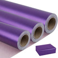 NESCCI Deep Purple Matte Wrapping Paper,Gift Wrapping Paper-3 Roll by NESCCI