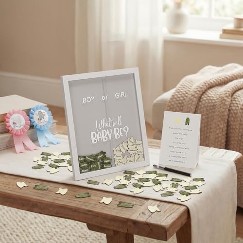 55 Pcs Baby Cloth Gender Reveal Game Voting Board, Neutral Baby Cloth - Image 6