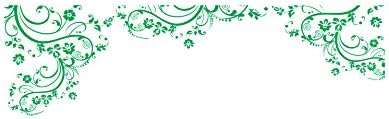Green Swirl Flower Floral Wall Decal Design. Apply on Wall's Edge. #262A (100in X 29in) #262A - Image 2