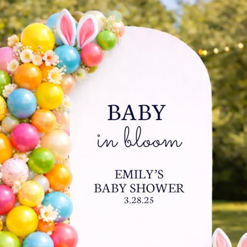 Baby in Bloom Shower Decal Custom Mirror Welcome Sign - Image 5