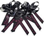 25 Personalized Ribbons Assesmbled Bows Custom Bridal Shower Favor Party Favors Wedding Bridesmaid Memorial Ribbons Funeral Baby Invitations Mis XV años Quinceanera (Black Ribbon) - Image 6