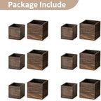 NUPTIO Small Wooden Box for Centerpiece, Brown, Square, 4"/5", 12 Pcs - Image 7
