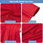 10x10ft Wrinkle Free Red Backdrop Curtain for Parties Soft Fabric Drapes Wedding Red Curtain Backdrop for Birthday Party Decorations Background for Photography 5x10ft, 2 Panels - Image 4