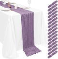 Showgeous 16 Pack Purple Cheesecloth Table Runner 17 x 108 Inch by Showgeous