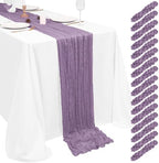 Showgeous 16 Pack Purple Cheesecloth Table Runner 17 x 108 Inch by Showgeous