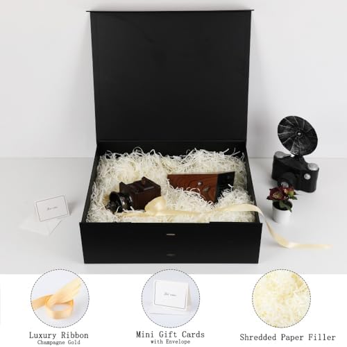 Black Extra Large Gift Box 19x16x6 Inch Extra Large Gift Boxes with Lids - Image 2