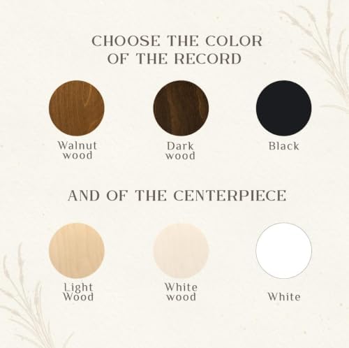Custom Wood Round Record Wedding Guest Book Alternative, Rustic Vinyl Record Design for Wedding Reception, Graduation Guest Book, Vintage Event Decor (Black) - Image 5