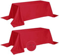 Fokitut 2 Pack Waterproof Rectangle Tablecloth, 90x132 Inch,Stain Resistant and Wrinkle Polyester Table Cloth, Fabric Table Cover for Kitchen Dining, Wedding, Party, Holiday Dinner-Red by BalsaCircle
