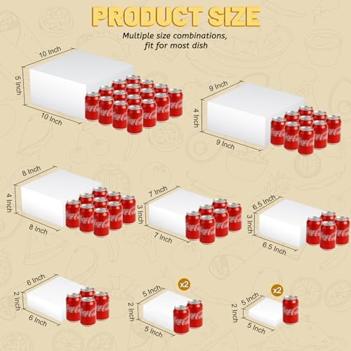 10 Pcs Acrylic Buffet Risers, Table Food Display Stands for Dessert Cupcake - Image 3