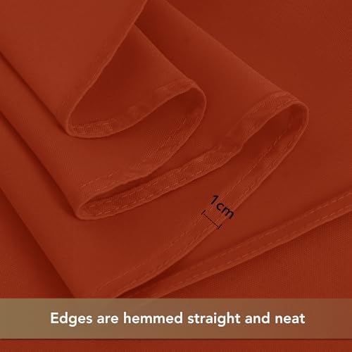 sancua Thanksgiving Round Tablecloth 108 Inch, 6 Pack Burnt Orange Rust - Image 5