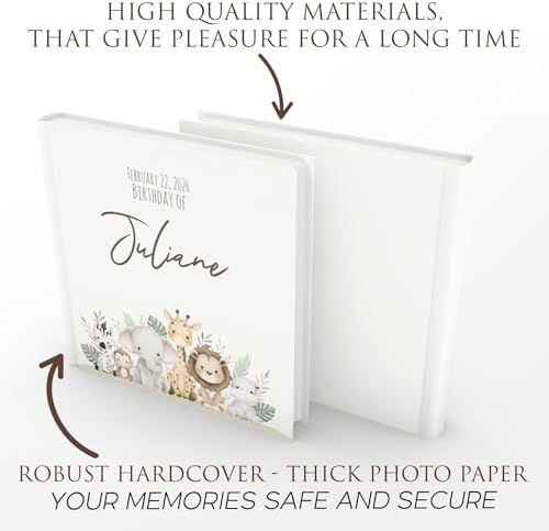 Baby Shower Guest Book – Personalized Hardcover Memory Book with Blank Pages (80 pages/40 sheets) - Image 3