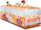 8Ft Groovy Bus Tablecloth,Hippie Birthday Party Decorations for 60s 70s Boho Themed Birthday,Baby Shower,Carnival Party Decorations by xbaiyanr