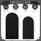 2 Set Wedding Arch Cover Black Ripple & Solid Stretchy Backdrop Cover - Image 2