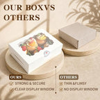 White Bakery Boxes 8x6x2.5 Inch, 50 Pack Dessert Treat Boxes with Stickers - Image 4