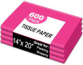 JarThenaAMCS 600 Sheets Hot Pink Tissue Paper Decorative Wrapping Paper for Birthday Baby Shower Wedding Party DIY Crafts, 14 x 20 Inch by JarThenaAMCS
