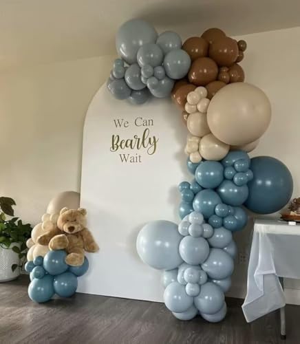 We Can Bearly Wait Brown Arch Cover for Baby Shower Party Decor,Elastic Spandex (G2352X,4ftx7.2ft (125x220cm)) - Image 3