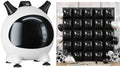 Electric Balloon Pump with 25PCS Black Square Foil Balloons, 600W Dual Nozzle Air Blower and Metallic Black Tunnel Arch Kit for Birthday Baby Shower Wedding Graduaton Party Decorations by Froova