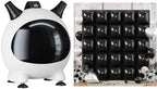 Electric Balloon Pump with 25PCS Black Square Foil Balloons, 600W Dual Nozzle Air Blower and Metallic Black Tunnel Arch Kit for Birthday Baby Shower Wedding Graduaton Party Decorations by Froova