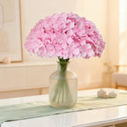 100 Pcs Faux Pink Hydrangea Artificial Flowers Bulk, Fake Silk Hydrangea Flowers Heads with Stems for Wedding Decorations Garden Party Baby Shower Porch Home Decor Table Centerpieces - Image 4