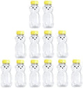 8 Ounce Plastic Squeezable Honey Bears with Sealable Flip Top Lids - BPA Free, Hand Wash Only (Yellow, 12 Pack) by CLEARVIEWCONTAINERS