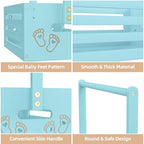 BAMBOOHOMIE Baby Shower Crate Closet, Baby Baskets with Hangers Handle, Baby Crate Box for Baby Shower, Welcome Gift Basket for Newborn Baby, Pregnancy Gift for New Parents (Blue, Large Size) - Image 2