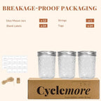 CycleMore 16 oz 12 Pack Crystal Mason Jars With Airtight Lids - Image 7