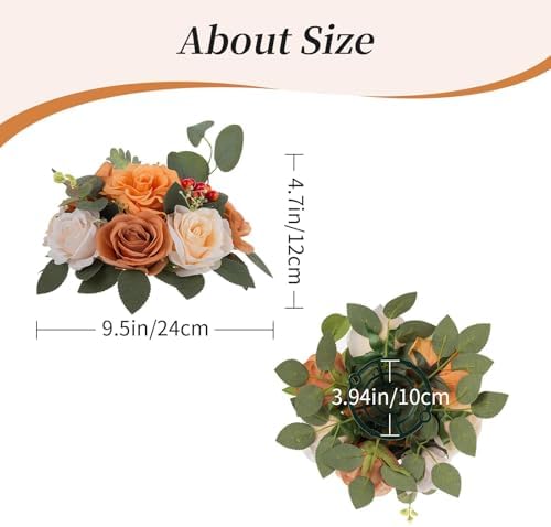 BLOSMON Terracotta Flowers for Wedding Decorations: 6 Pcs, Artificial Rose - Image 5