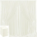 30x10ft Ivory Backdrop Curtain for Wedding Parties Wrinkle Free Fabric Ivory Drapes Backdrop Decoration for Baby Shower Birthday Photography Decoration 6 Panels, 5ft x 10ft by Gogoparti
