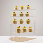 Efavormart 4-Tier Gold Spiral Cupcake Stand Mirror Finish Stairway Dessert Display, Elegant Vanity Storage Perfume Organizer Holder - 17" Tall - Image 6