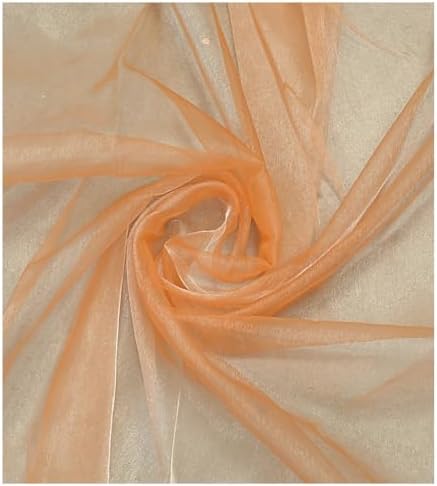45 Yard Organza Fabric 44" Wide for Wedding Event Décor - Peach - Image 4
