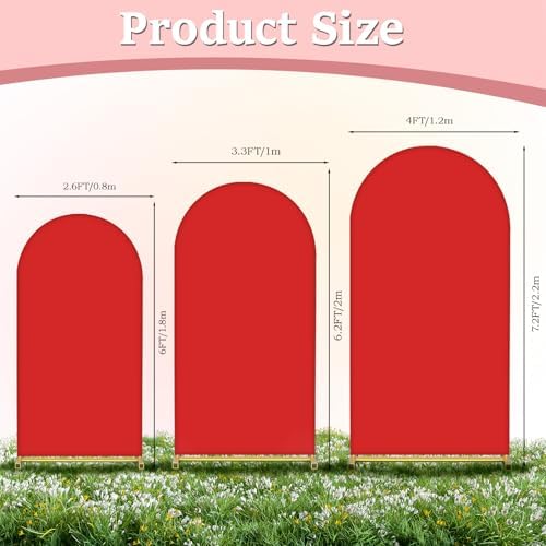 Arch Covers Set of 3(7.2FT+6.6FT+6FT), Arch Backdrop Stand Cover - Image 2