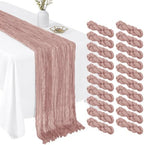 20 Pack Dusty Pink 17 x 108 Inch Cheesecloth Table Runner - Boho Gauze Sheer Fabric for Wedding Baby Shower Party Home Decor by Unknown