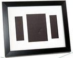Creative Picture Frames 57-11X14Bk-W Black Event Photo Booth Frame Holds 1-5 By 7-Inch And 2-2 By 6-Inch Photographs With White Collage Mat with Stand - Image 2