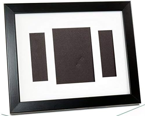 Creative Picture Frames 57-11X14Bk-W Black Event Photo Booth Frame Holds 1-5 By 7-Inch And 2-2 By 6-Inch Photographs With White Collage Mat with Stand - Image 2